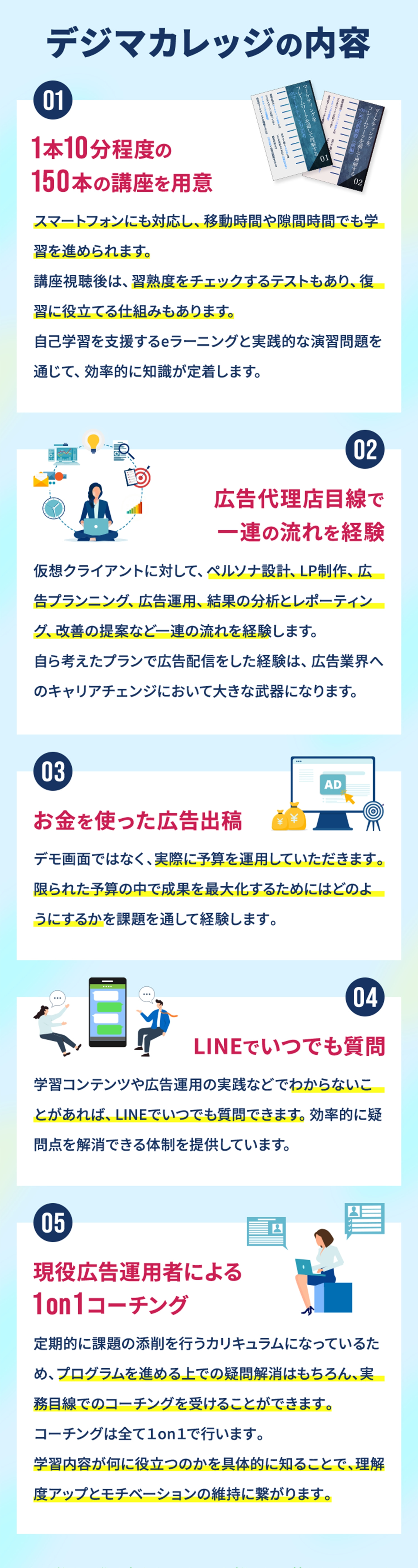 デジマカレッジの内容